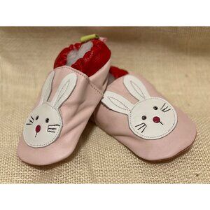 Shooshoos Pink Leather Baby Shoes Bunny Rabbit- Soft Sole 6-12m  South Africa